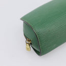 LOUIS VUITTON Epi Dauphine PM Cosmetic Pouch Green M48444 LV Auth 197119-14