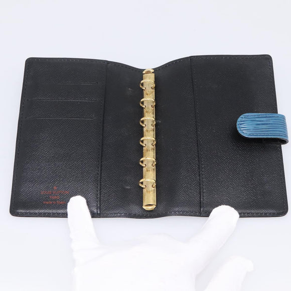 LOUIS VUITTON Epi Agenda PM Day Planner Cover Blue R20055 LV Auth 197120