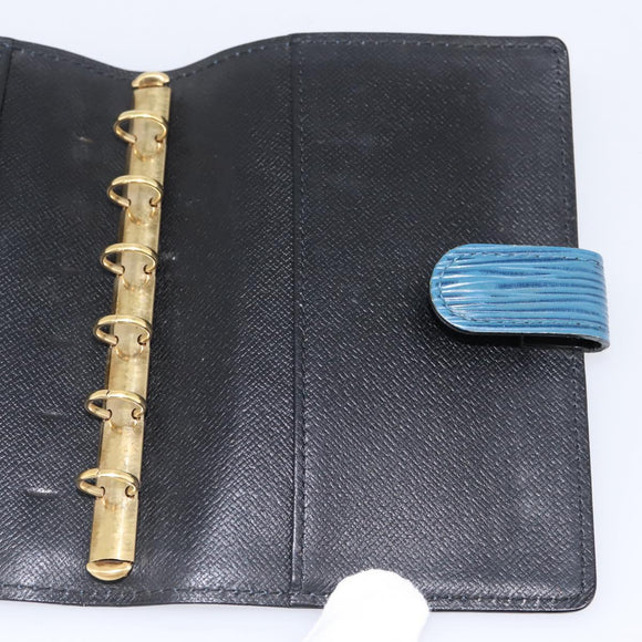 LOUIS VUITTON Epi Agenda PM Day Planner Cover Blue R20055 LV Auth 197120