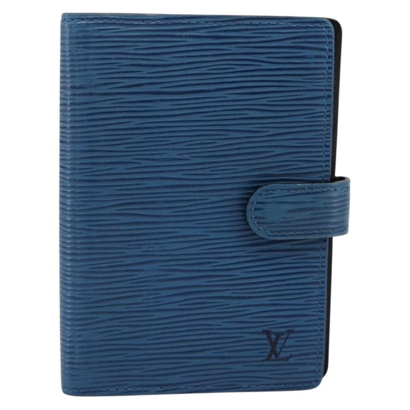 LOUIS VUITTON Epi Agenda PM Day Planner Cover Blue R20055 LV Auth 197120