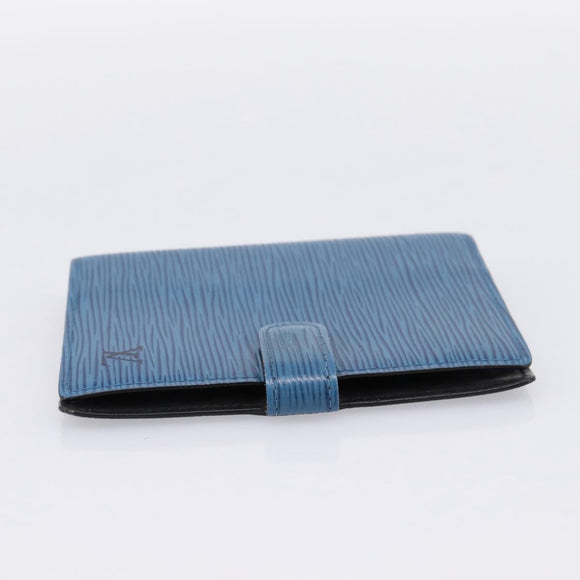 LOUIS VUITTON Epi Agenda PM Day Planner Cover Blue R20055 LV Auth 197120