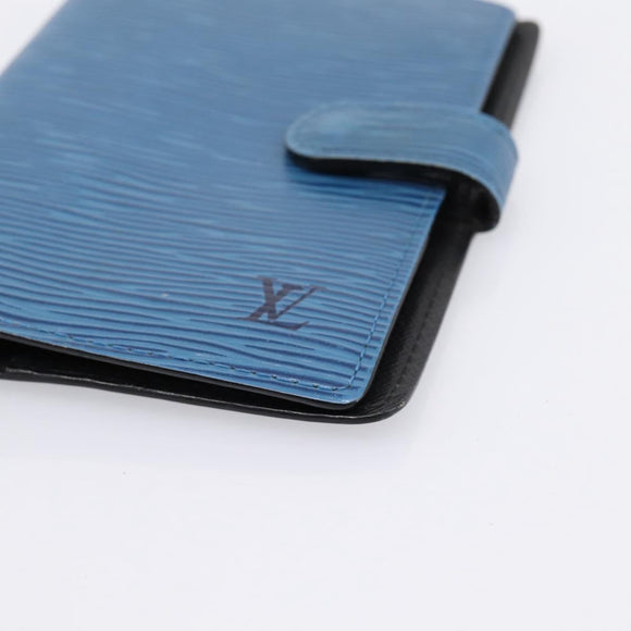 LOUIS VUITTON Epi Agenda PM Day Planner Cover Blue R20055 LV Auth 197120