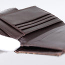 FENDI Zucca Canvas Bifold Wallet Black Brown Auth 197121-20