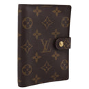 LOUIS VUITTON Monogram Agenda PM Day Planner Cover R20005 LV Auth 197122-1