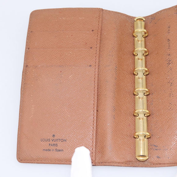 LOUIS VUITTON Monogram Agenda PM Day Planner Cover R20005 LV Auth 197122