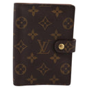LOUIS VUITTON Monogram Agenda PM Day Planner Cover R20005 LV Auth 197122-13