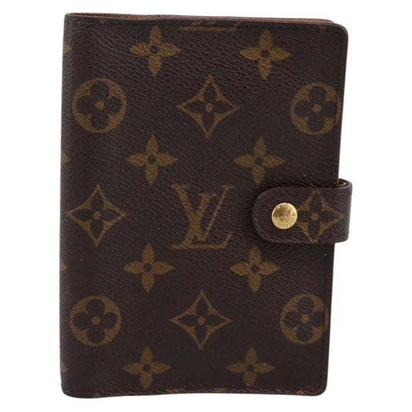 LOUIS VUITTON Monogram Agenda PM Day Planner Cover R20005 LV Auth 197122