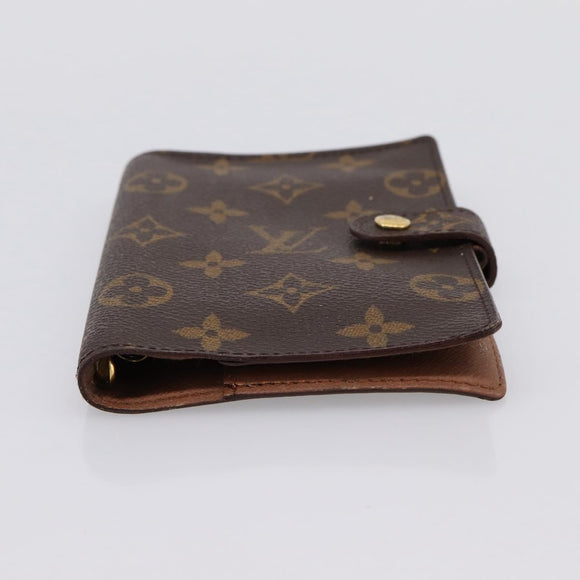 LOUIS VUITTON Monogram Agenda PM Day Planner Cover R20005 LV Auth 197122
