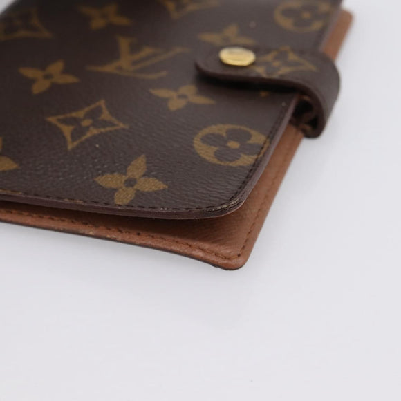 LOUIS VUITTON Monogram Agenda PM Day Planner Cover R20005 LV Auth 197122