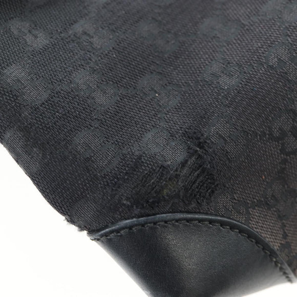 GUCCI Tote Bag GG Canvas Black Gold 247209 Auth 197124