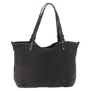 GUCCI Tote Bag GG Canvas Black Gold 247209 Auth 197124-3