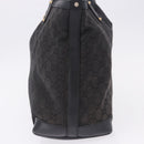 GUCCI Tote Bag GG Canvas Black Gold 247209 Auth 197124-4