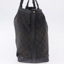 GUCCI Tote Bag GG Canvas Black Gold 247209 Auth 197124-5