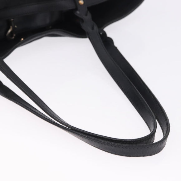 GUCCI Tote Bag GG Canvas Black Gold 247209 Auth 197124