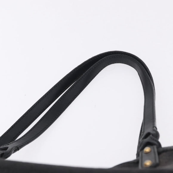 GUCCI Tote Bag GG Canvas Black Gold 247209 Auth 197124