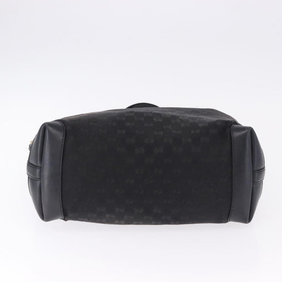 GUCCI Tote Bag GG Canvas Black Gold 247209 Auth 197124