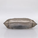 Salvatore Ferragamo Gancini Hand Bag Leather Gold Auth 197125-5