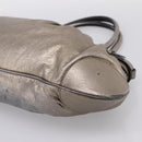 Salvatore Ferragamo Gancini Hand Bag Leather Gold Auth 197125-15