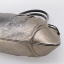 Salvatore Ferragamo Gancini Hand Bag Leather Gold Auth 197125-17