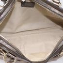 Salvatore Ferragamo Gancini Hand Bag Leather Gold Auth 197125-11