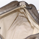 Salvatore Ferragamo Gancini Hand Bag Leather Gold Auth 197125-19