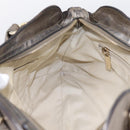 Salvatore Ferragamo Gancini Hand Bag Leather Gold Auth 197125-20