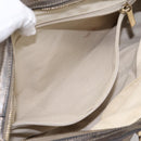 Salvatore Ferragamo Gancini Hand Bag Leather Gold Auth 197125-22