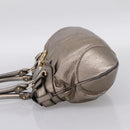 Salvatore Ferragamo Gancini Hand Bag Leather Gold Auth 197125-3