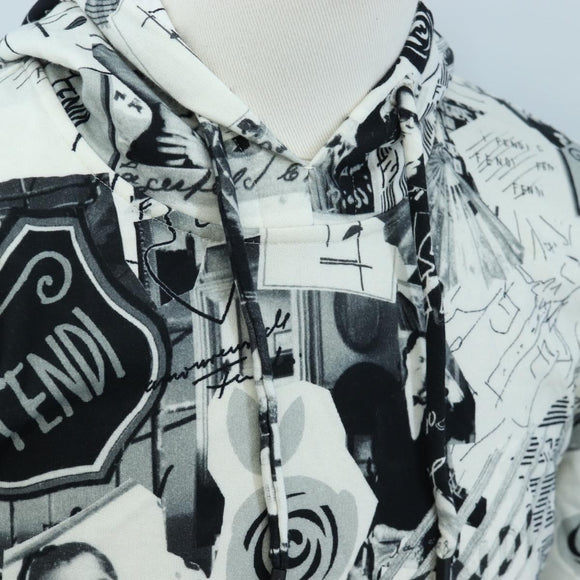 FENDI Hoody cotton XS White Auth 197126M