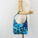 GUCCI Shoulder Bag Canvas Blue Silver 001 9386 Auth 197134A-24