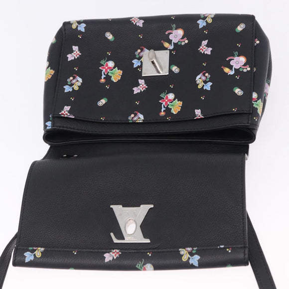 LOUIS VUITTON Rock Me II BB Shoulder Bag Calf leather Black LV Auth 197135V