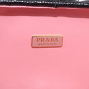 PRADA Chain Shoulder Bag Rattan Black Gold Auth 197136M-20