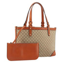 GUCCI Diamante Tote Bag Canvas Beige Silver 269878 Auth 197138-1