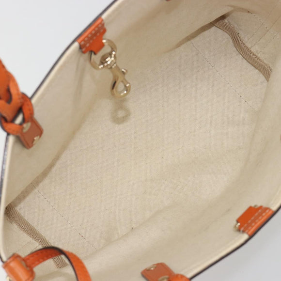 GUCCI Diamante Tote Bag Canvas Beige Silver 269878 Auth 197138