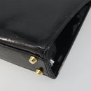 TIFFANY&Co. Chain Shoulder Bag Patent leather Black Gold Auth 197139-13