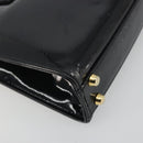 TIFFANY&Co. Chain Shoulder Bag Patent leather Black Gold Auth 197139-14