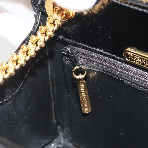 TIFFANY&Co. Chain Shoulder Bag Patent leather Black Gold Auth 197139