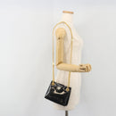 TIFFANY&Co. Chain Shoulder Bag Patent leather Black Gold Auth 197139-27