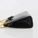 TIFFANY&Co. Chain Shoulder Bag Patent leather Black Gold Auth 197139-5