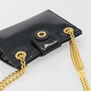TIFFANY&Co. Chain Shoulder Bag Patent leather Black Gold Auth 197139-6