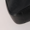 GUCCI Bamboo Hand Bag Leather 2way Black Gold 001 1638 2615 Auth 197140-16