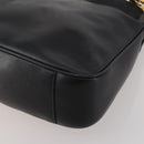 GUCCI Bamboo Hand Bag Leather 2way Black Gold 001 1638 2615 Auth 197140-17