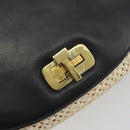 Salvatore Ferragamo Shoulder Bag Leather Black Gold Auth 197141-14