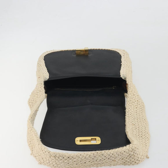 Salvatore Ferragamo Shoulder Bag Leather Black Gold Auth 197141