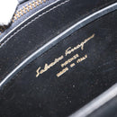 Salvatore Ferragamo Shoulder Bag Leather Black Gold Auth 197141-16