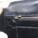 Salvatore Ferragamo Shoulder Bag Leather Black Gold Auth 197141-20