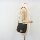 Salvatore Ferragamo Shoulder Bag Leather Black Gold Auth 197141-24