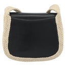 Salvatore Ferragamo Shoulder Bag Leather Black Gold Auth 197141-3