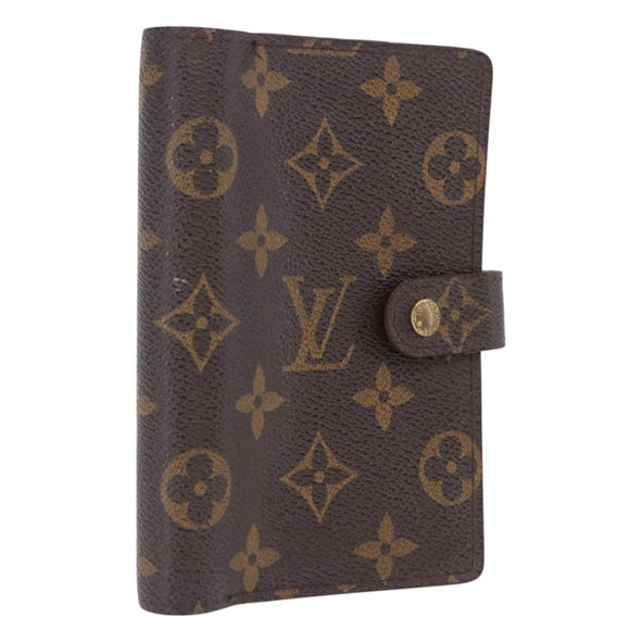 LOUIS VUITTON Monogram Agenda PM Day Planner Cover R20005 LV Auth 197145