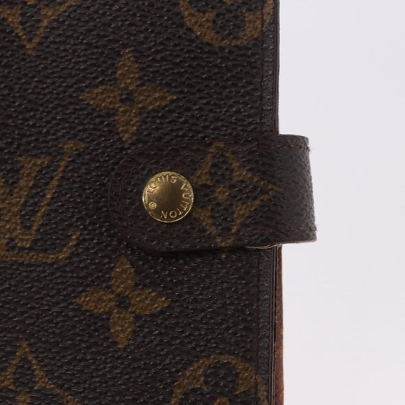 LOUIS VUITTON Monogram Agenda PM Day Planner Cover R20005 LV Auth 197145